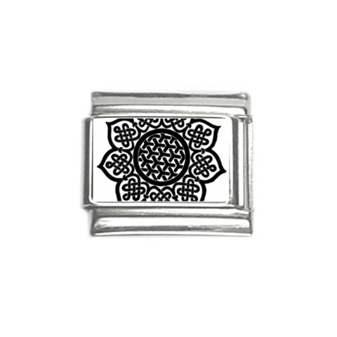 Celtic Mandala B&W Italian Charm (9mm) from ArtsNow.com Front