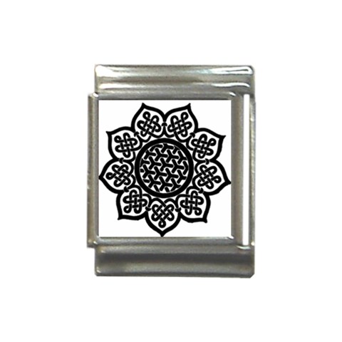 Celtic Mandala B&W Italian Charm (13mm) from ArtsNow.com Front