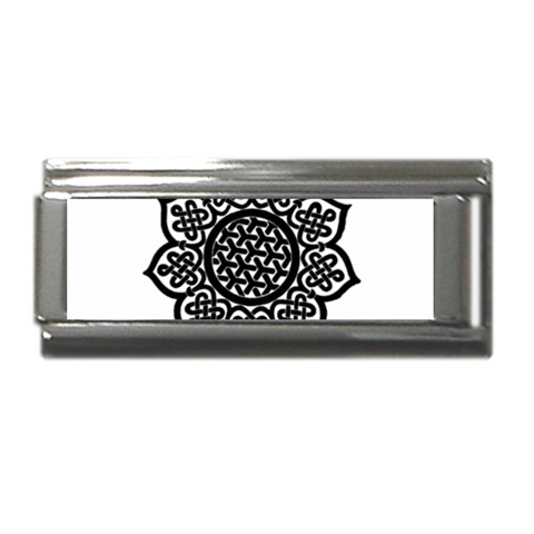 Celtic Mandala B&W Superlink Italian Charm (9mm) from ArtsNow.com Front