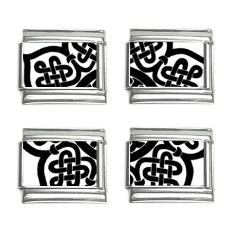 Celtic Mandala B&W 9mm Italian Charm (4 pack) from ArtsNow.com Front