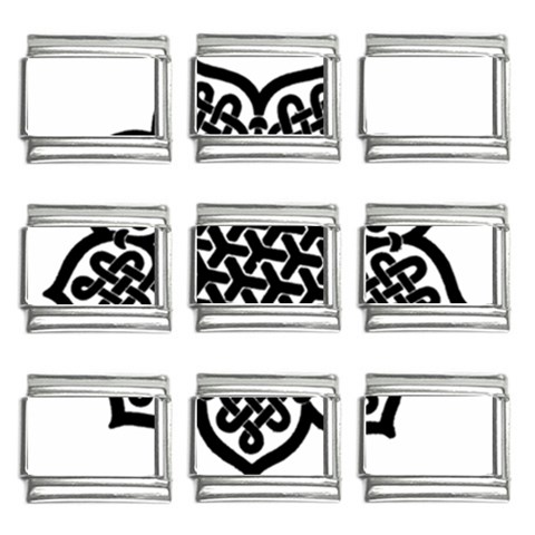 Celtic Mandala B&W 9mm Italian Charm (9 pack) from ArtsNow.com Front
