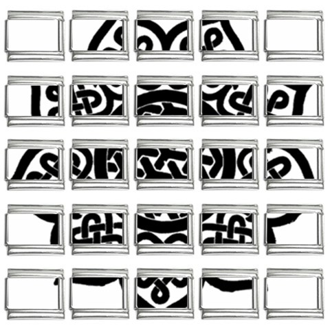 Celtic Mandala B&W 9mm Italian Charm (25 pack) from ArtsNow.com Front