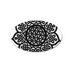 Celtic Mandala B&W Sticker (Oval)