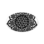 Celtic Mandala B&W Sticker Oval (10 pack)