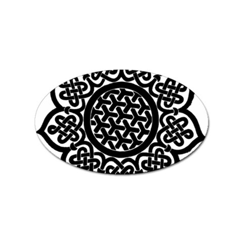 Celtic Mandala B&W Sticker Oval (100 pack) from ArtsNow.com Front