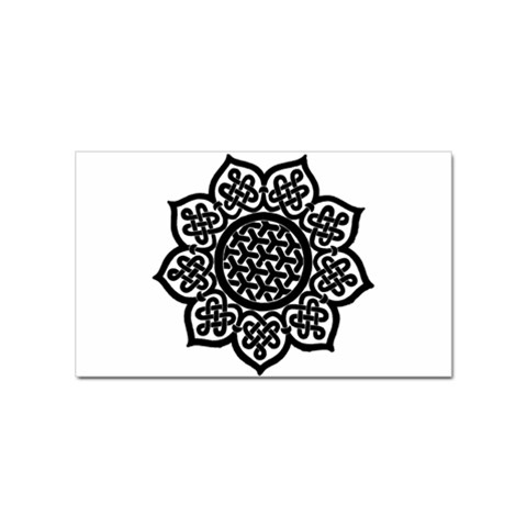 Celtic Mandala B&W Sticker Rectangular (100 pack) from ArtsNow.com Front