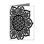 Celtic Mandala B&W Mini Greeting Card