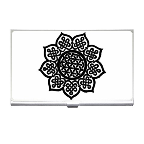 Celtic Mandala B&W Business Card Holder from ArtsNow.com Front