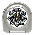 Celtic Mandala B&W Travel Alarm Clock