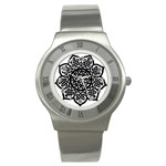 Celtic Mandala B&W Stainless Steel Watch