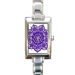Celtic Mandala_violet Rectangular Italian Charm Watch