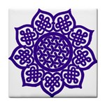 Celtic Mandala_violet Tile Coaster