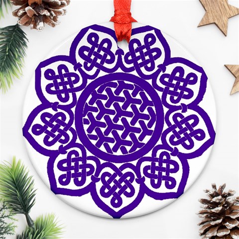 Celtic Mandala_violet Ornament (Round) from ArtsNow.com Front