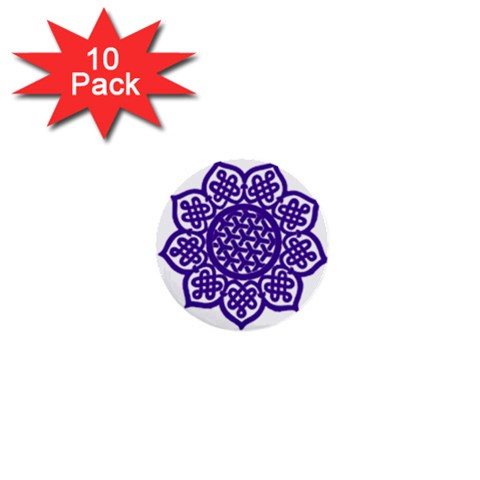 Celtic Mandala_violet 1  Mini Button (10 pack)  from ArtsNow.com Front