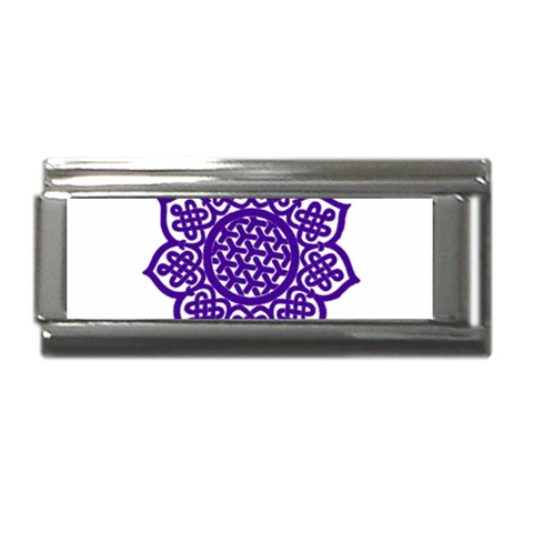 Celtic Mandala_violet Superlink Italian Charm (9mm) from ArtsNow.com Front