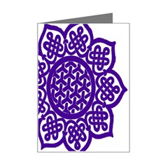 Celtic Mandala_violet Mini Greeting Card from ArtsNow.com Left