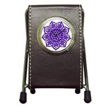 Celtic Mandala_violet Pen Holder Desk Clock