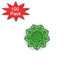 Celtic Mandala_green 1  Mini Button (100 pack) 