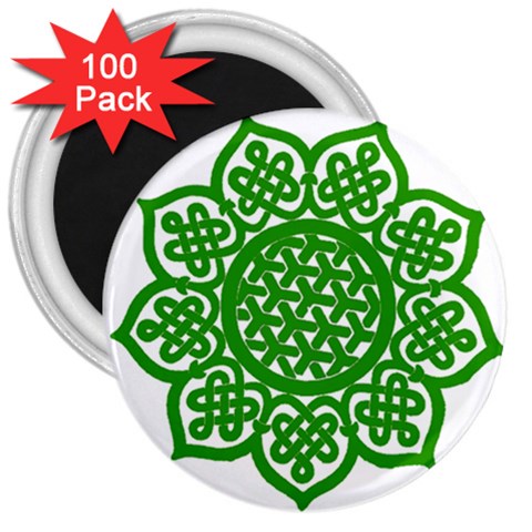 Celtic Mandala_green 3  Magnet (100 pack) from ArtsNow.com Front