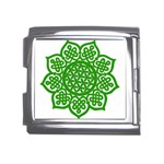 Celtic Mandala_green Mega Link Italian Charm (18mm)