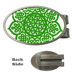Celtic Mandala_green Money Clip (Oval)