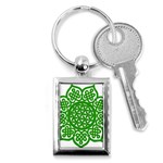 Celtic Mandala_green Key Chain (Rectangle)