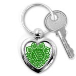 Celtic Mandala_green Key Chain (Heart)