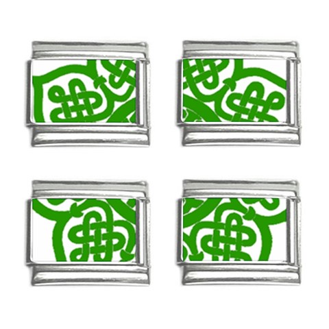 Celtic Mandala_green 9mm Italian Charm (4 pack) from ArtsNow.com Front
