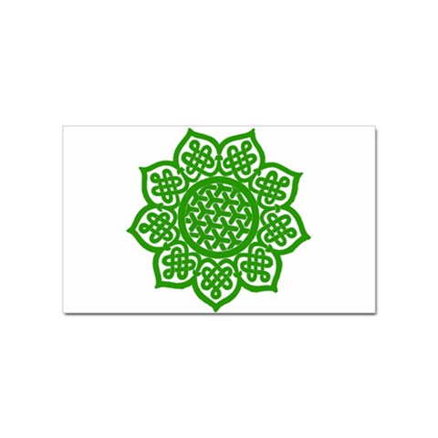Celtic Mandala_green Sticker (Rectangular) from ArtsNow.com Front