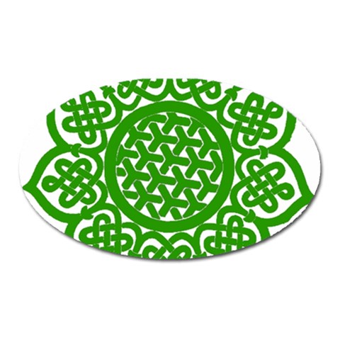 Celtic Mandala_green Magnet (Oval) from ArtsNow.com Front