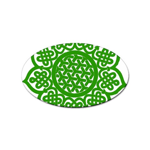 Celtic Mandala_green Sticker Oval (100 pack) from ArtsNow.com Front
