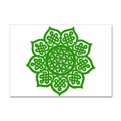 Celtic Mandala_green Sticker A4 (10 pack) from ArtsNow.com Front