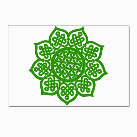 Celtic Mandala_green Postcard 4 x 6  (Pkg of 10) from ArtsNow.com Front