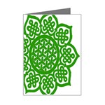Celtic Mandala_green Mini Greeting Card