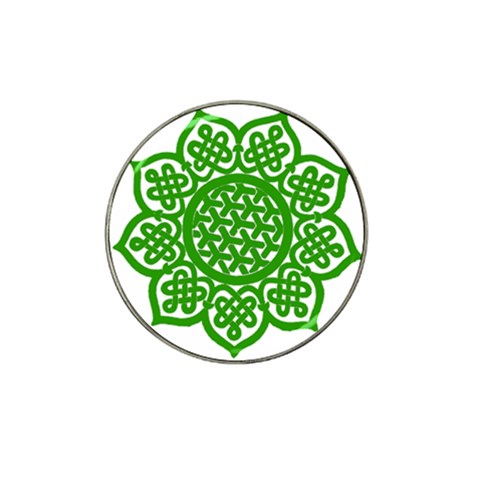 Celtic Mandala_green Hat Clip Ball Marker (4 pack) from ArtsNow.com Front