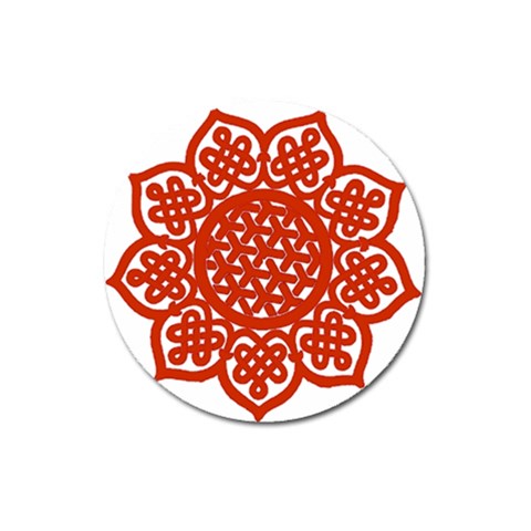 Celtic Mandala_red Magnet 3  (Round) from ArtsNow.com Front
