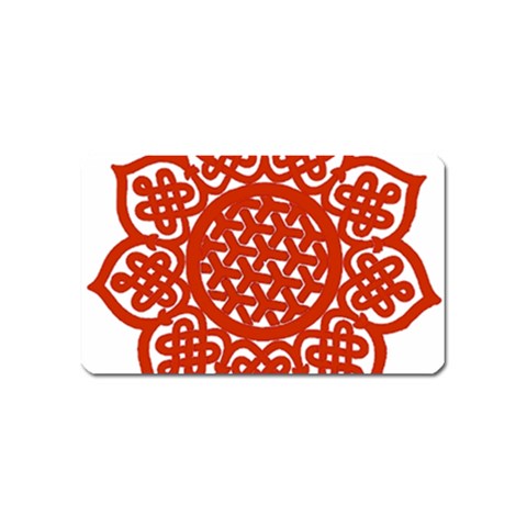 Celtic Mandala_red Magnet (Name Card) from ArtsNow.com Front