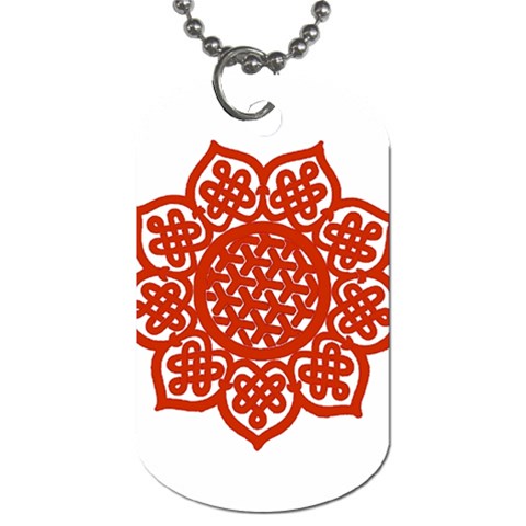 Celtic Mandala_red Dog Tag (Two Sides) from ArtsNow.com Front