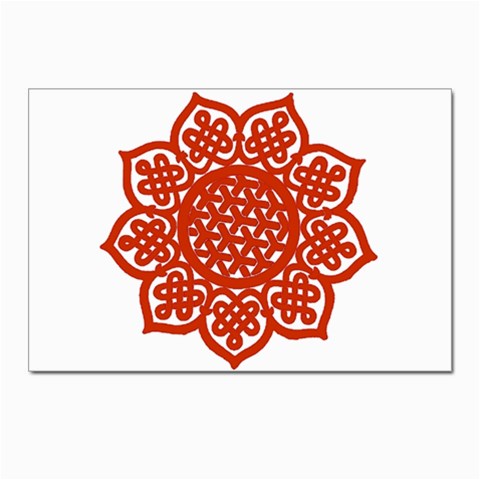 Celtic Mandala_red Postcards 5  x 7  (Pkg of 10) from ArtsNow.com Front