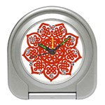 Celtic Mandala_red Travel Alarm Clock