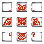 Celtic Mandala_red Mega Link Italian Charm (9 pack)
