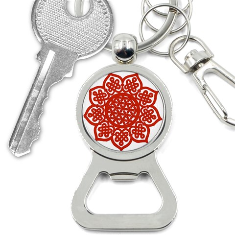 Celtic Mandala_red Bottle Opener Key Chain from ArtsNow.com Front