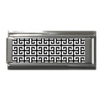 Black white Greek Key Superlink Italian Charm (9mm)