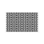 Black white Greek Key Sticker (Rectangular)