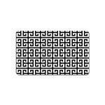 Black white Greek Key Magnet (Name Card)