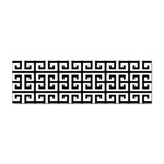 Black white Greek Key Sticker Bumper (10 pack)