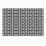 Black white Greek Key Postcards 5  x 7  (Pkg of 10)