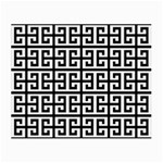 Black white Greek Key Small Glasses Cloth (2 Sides)