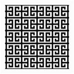 Black white Greek Key Medium Glasses Cloth (2 Sides)