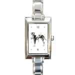 Great Dane Dog Rectangular Italian Charm Watch